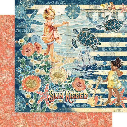 Graphic45 Sun Kissed - 12 x12 Paper - Packs of 10 Sheets - Lilly Grace Crafts