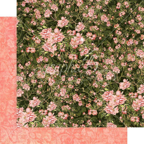 Graphic45 Verdant Blossoms - 12 x12 Paper - Packs of 10 Sheets - Lilly Grace Crafts