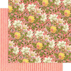 Graphic45 Pink Lilies - 12 x12 Paper - Packs of 10 Sheets - Lilly Grace Crafts