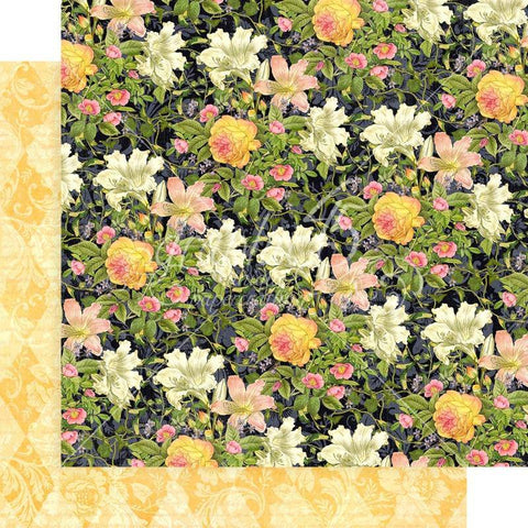 Graphic45 Indigo Lilies - 12 x12 Paper - Packs of 10 Sheets - Lilly Grace Crafts