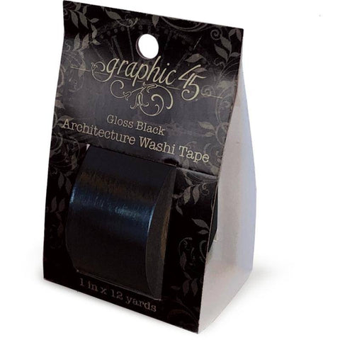 Graphic45 Architecture Washi Tape - Gloss Black - Lilly Grace Crafts