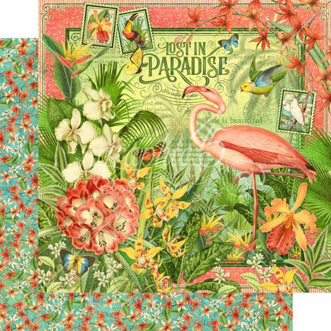 Graphic45 Lost in Paradise 12x12 Paper - Lilly Grace Crafts