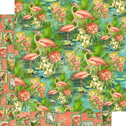 Graphic45 Flamingo Lagoon 12x12 Paper - Lilly Grace Crafts
