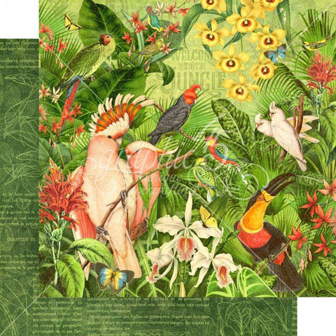 Graphic45 Welcome to the Jungle 12x12 Paper - Lilly Grace Crafts