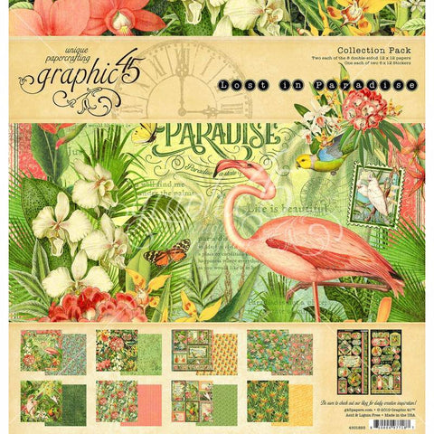 Graphic45 Lost in Paradise 12x12 Collection Pack - Lilly Grace Crafts