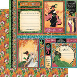 Graphic45 November 12x12 Paper - Lilly Grace Crafts