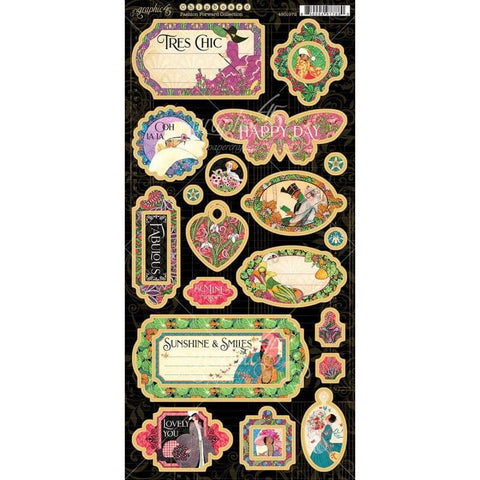 Graphic45 Fashion Forward Chipboard - Lilly Grace Crafts