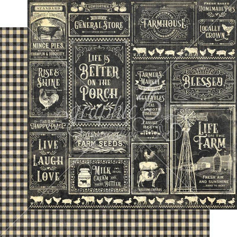 Graphic45 General Store 12x12 Paper - Lilly Grace Crafts