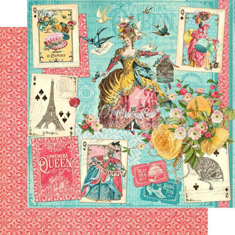 Graphic45 Ephemera Queen 12x12 Paper - Lilly Grace Crafts