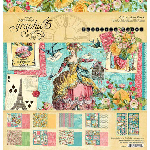 Graphic45 Ephemera Queen 12x12 Collection Pack - Lilly Grace Crafts