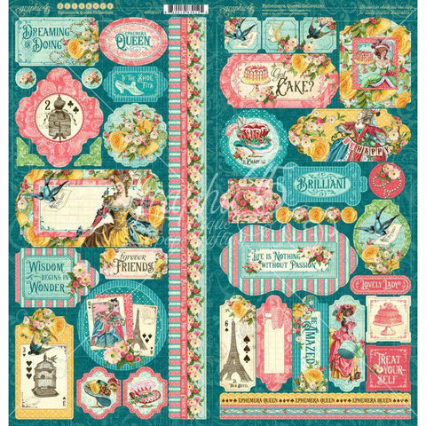 Graphic45 Ephemera Queen Stickers - Lilly Grace Crafts