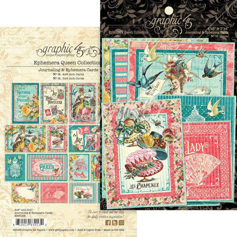 Graphic45 Ephemera Queen Ephemera and Journaling - Lilly Grace Crafts