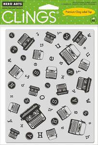 Typewriter Background - Cling Rubber Stamp - Lilly Grace Crafts