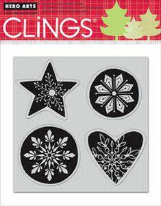 Snowflake Shapes (4) - Clings - Lilly Grace Crafts