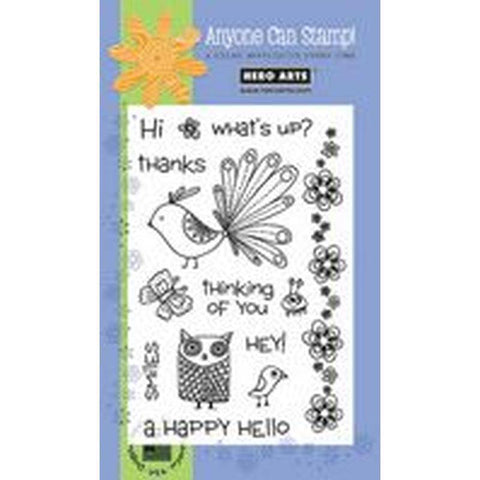 Hero Arts Happy Hello Clear Stamp - Lilly Grace Crafts