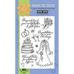 Hero Arts Warmest Wedding Wishes Clear Stamp - Lilly Grace Crafts