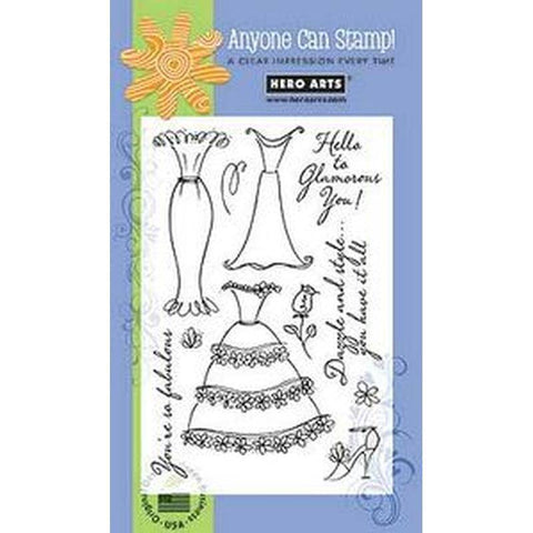 Hero Arts Glamorous Clear Stamp - Lilly Grace Crafts