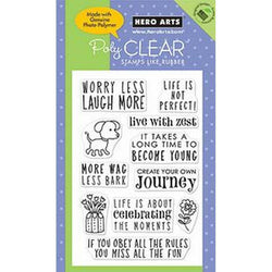 Hero Arts Cl: Life Is Not Perfect 6x4 inch Clear Stamp - Lilly Grace Crafts