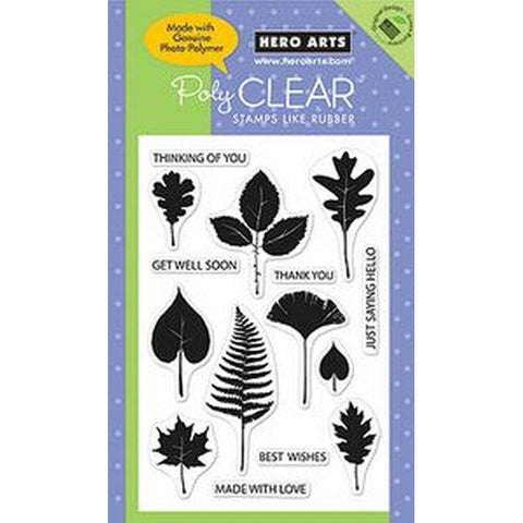 Hero Arts Cl: Leaf Prints 4x6 inch Clear Stamp - Lilly Grace Crafts