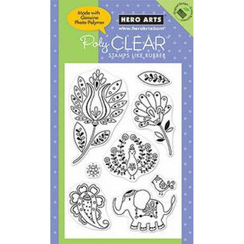 Hero Arts Cl: Exotic Decor 4x6 Clear Stamp - Lilly Grace Crafts