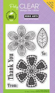 To/From Petals 4x6 - Clear Stamps - Lilly Grace Crafts