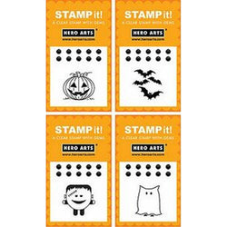 Hero Arts Stamp It: Halloween 4 Designs Rubber Stamp - Lilly Grace Crafts