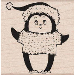 Hero Arts Christmas Penguin Rubber Stamp - Lilly Grace Crafts
