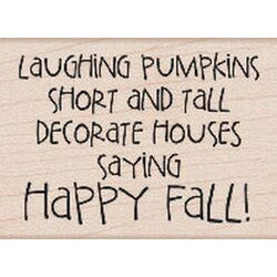 Hero Arts Happy Fall Rubber Stamp - Lilly Grace Crafts