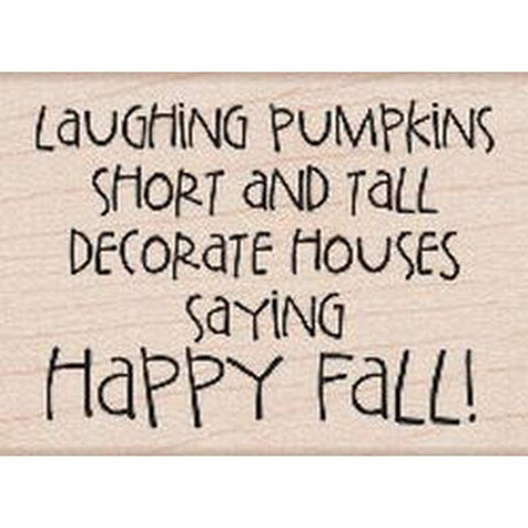 Hero Arts Happy Fall Rubber Stamp - Lilly Grace Crafts