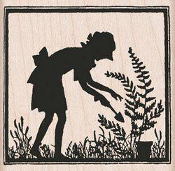 Lets Garden Silhouette - Wood Mounted Stamps - Lilly Grace Crafts