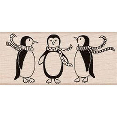 Hero Arts Three Penguins Rubber Stamp - Lilly Grace Crafts