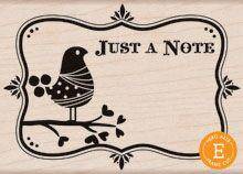 Just A Note - Wood Mounted Stamps - Lilly Grace Crafts