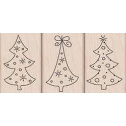 Hero Arts Ai: 3 Tree Ornaments Rubber Stamp - Lilly Grace Crafts