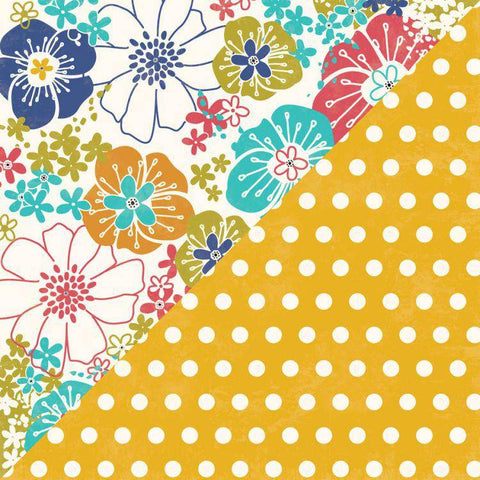 Hampton Art Saffron Yellow Pepper - Saffron Threads 12x12 Patterned Paper - sold in packs of 10 - Lilly Grace Crafts