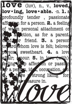 Hampton Art Wood Mounted Stamp - Jd Love Defined - Lilly Grace Crafts