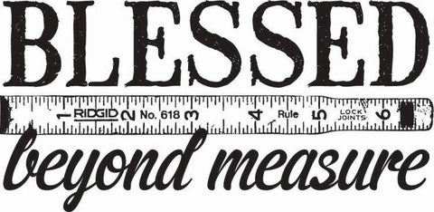 Hampton Art Wood Mounted Stamp - 7G Blessed Beyond Measure - Lilly Grace Crafts