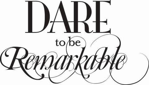 Hampton Art Wood Mounted Stamp - Wood Stamp 7G Dare To Be Remarkable - Lilly Grace Crafts