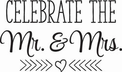 Hampton Art Wood Mounted Stamp - Hf Celebrate Mr and Mrs - Lilly Grace Crafts