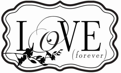 Hampton Art Wood Mounted Stamp - Jd Love Forever - Lilly Grace Crafts