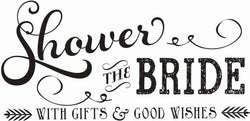 Hampton Art Wood Mounted Stamp - Hf Shower Bride - Lilly Grace Crafts