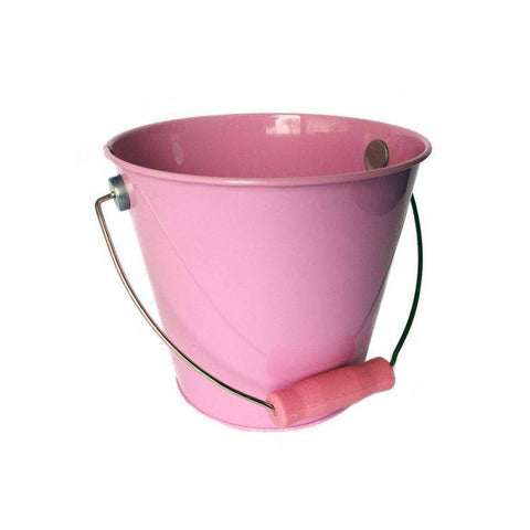 Hampton Art Tins - Tin Pail Medium - Pastel Pink - Lilly Grace Crafts