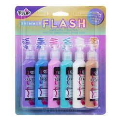 Duncan Dimensional Fabric Paint Multi Shimmer Flash 6 pack - Lilly Grace Crafts