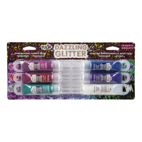 Duncan Dimensional Fabric Paint Multi Dazzling Glitter 6 pack - Lilly Grace Crafts