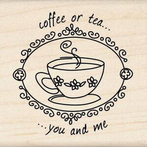 Inkadinkado Coffee Or Tea Rubber Stamp - Lilly Grace Crafts