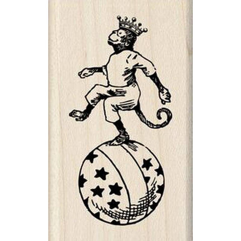 Inkadinkado Big Top Monkey Rubber Stamp - Lilly Grace Crafts