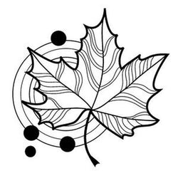 Inkadinkado Fun Maple Leaf Rubber Stamp - Lilly Grace Crafts