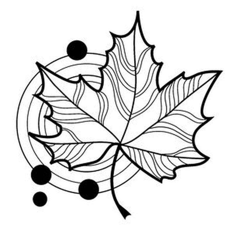 Inkadinkado Fun Maple Leaf Rubber Stamp Lilly Grace Crafts