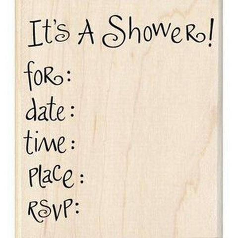 Inkadinkado Its A Shower! Rubber Stamp - Lilly Grace Crafts