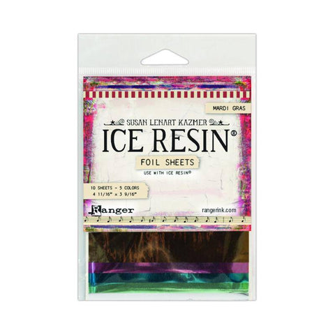 Ranger Industries ICE Resin Foil Sheets-Mardigras - Lilly Grace Crafts