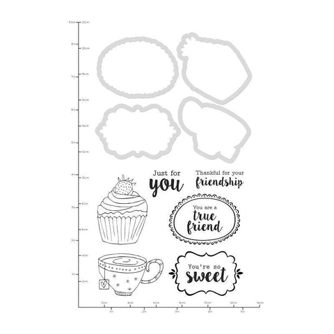 Kaisercraft Decorative Die and Stamp Sweet Friends - Lilly Grace Crafts